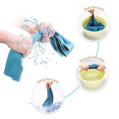 Cooling Towels - Soft Microfiber Ice Towels for Sports, Yoga, Gym & Outdoor Activities