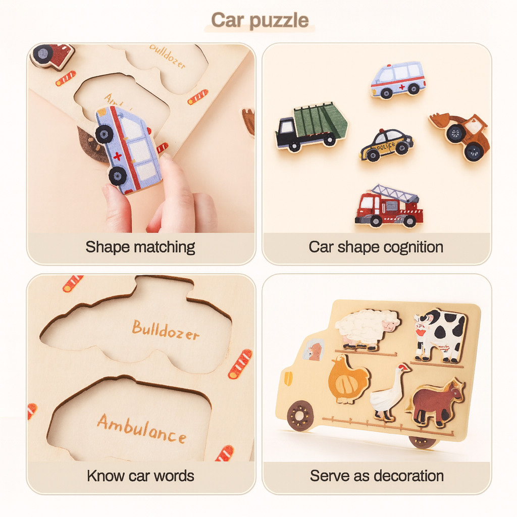 Fashion Baby Early Education Wooden Puzzle Toys