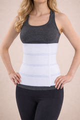 Breites Bauchband mit Elastikbund – Formender Taillengürtel (30 cm, Weiß)