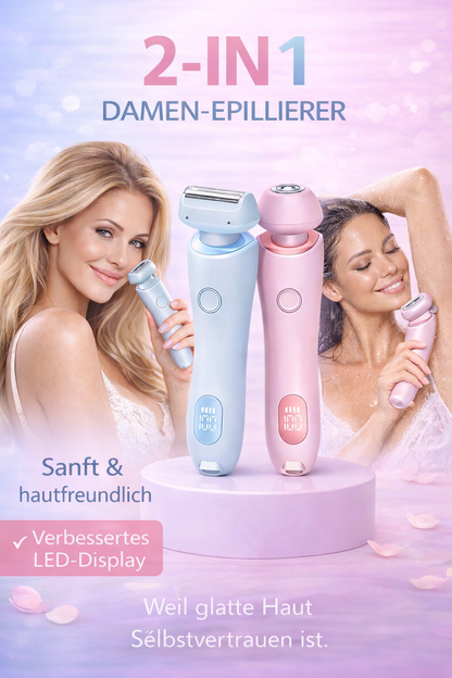 2-in-1 Elektrischer Damenrasierer – Wiederaufladbar, nass & trocken
